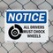 Signmission All Drivers Must Chock Wheels OSHA Notice Sign, Plastic, 14in W x 10in L, 2PK OS-2PACK-NS-P-1014-L-15219 - alternate 6